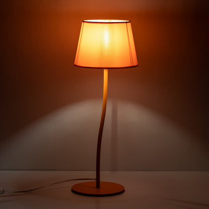 Lampe de chevet NICOLA orange de style moderne du milieu du siècle pour chambre, salon et bureau – Éclairage d'appoint rétro