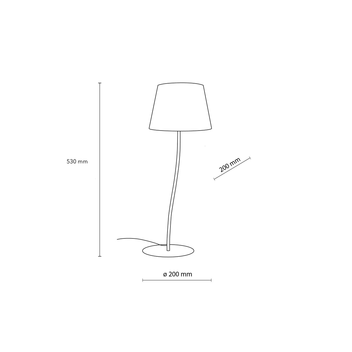 Lampe de chevet NICOLA orange de style moderne du milieu du siècle pour chambre, salon et bureau – Éclairage d'appoint rétro