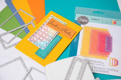 Sizzix Framelits Die Set 9PK Fanciful Framelits Renee Deco Rectangles by Stacey