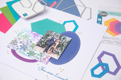 Sizzix Framelits Die Set 10 pièces Fanciful Framelits Belinda Stitched Hexagons by SP