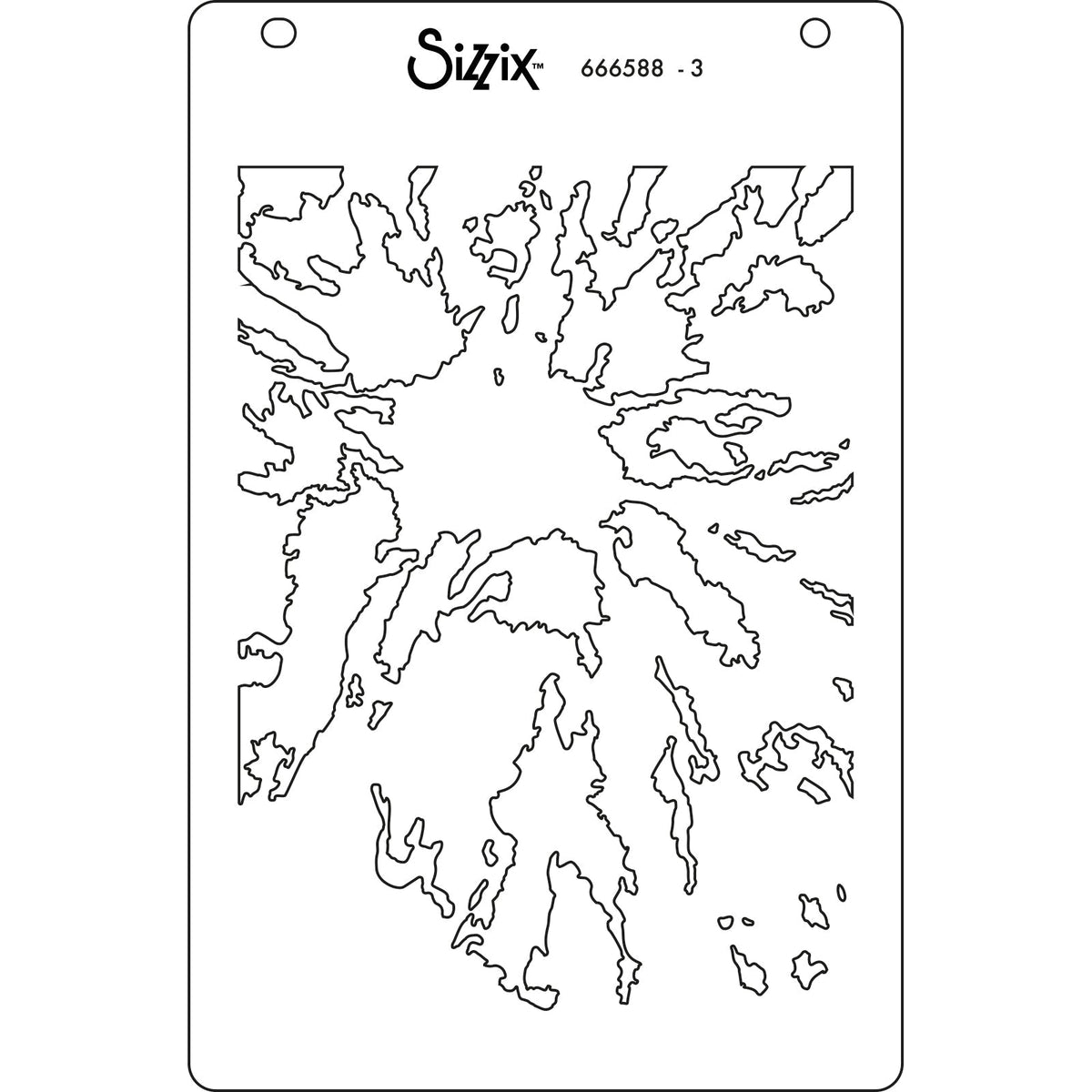 Sizzix A6 Layered Stencils 4PK Cosmopolitan, Floral Impressions by Stacey Park