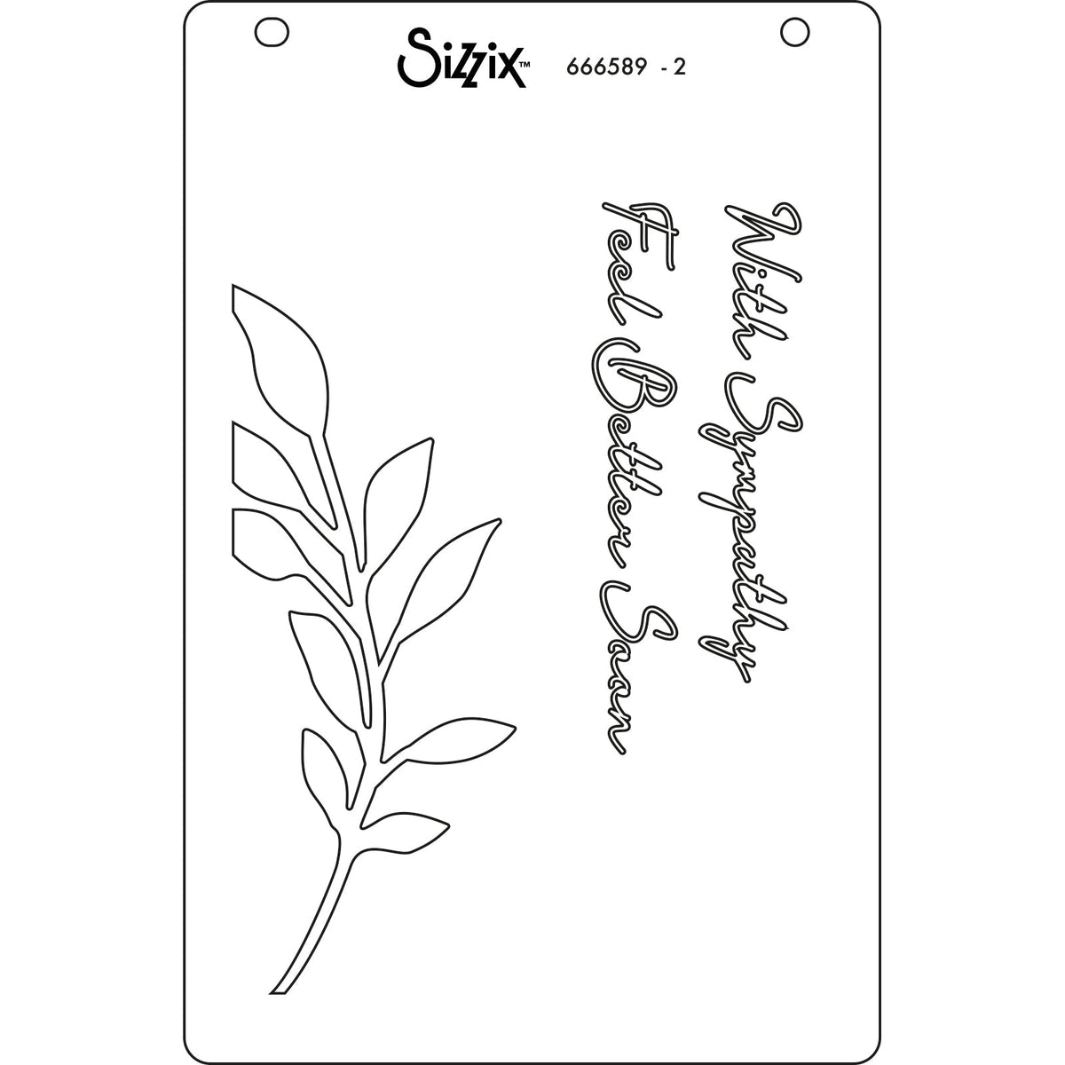 Pochoirs superposés Sizzix A6 4 pièces Cosmopolitan, Frond par Stacey Park