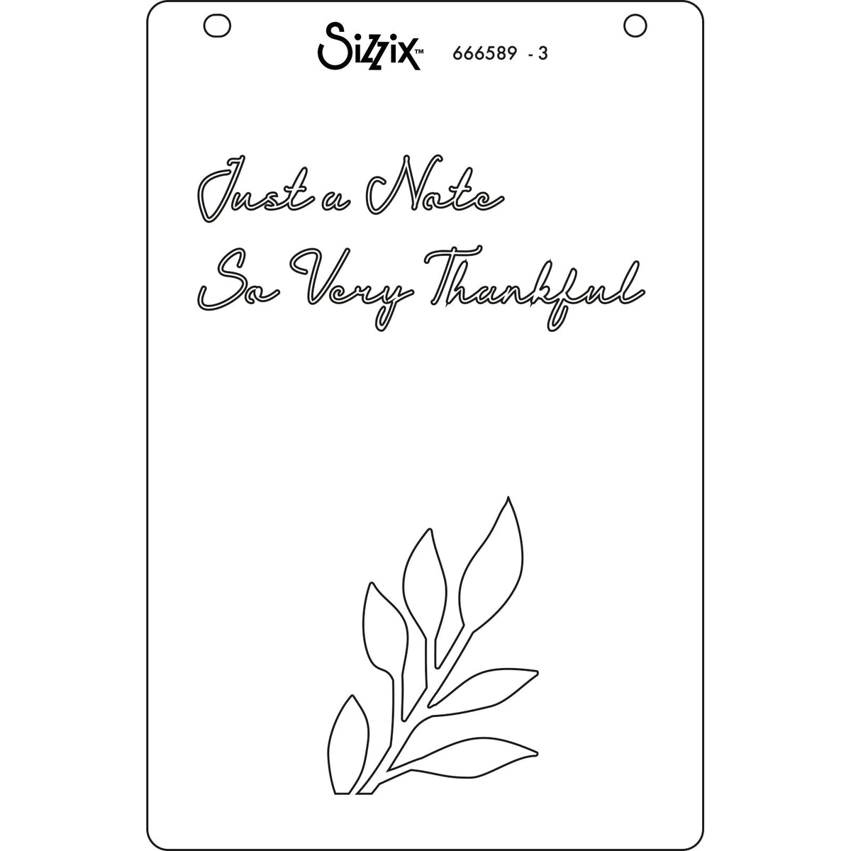 Pochoirs superposés Sizzix A6 4 pièces Cosmopolitan, Frond par Stacey Park