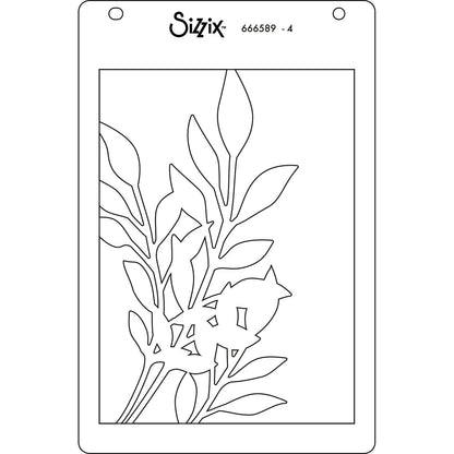 Pochoirs superposés Sizzix A6 4 pièces Cosmopolitan, Frond par Stacey Park