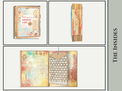 CrafTreat Scrapbook Blanks - Livret en accordéon à charnière - Noir