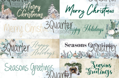 Lot de 6 cartes de Noël féériques 10x15 cm
