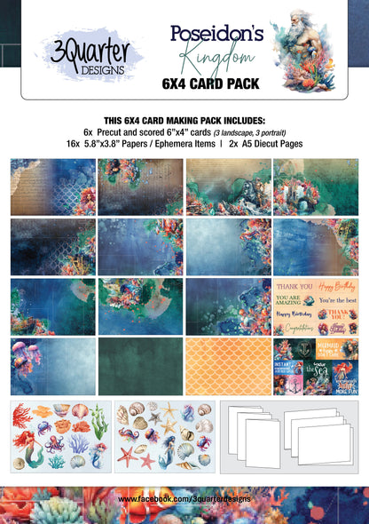 3Quarter Designs Royaume de Poséidon Pack de Cartes 6x4