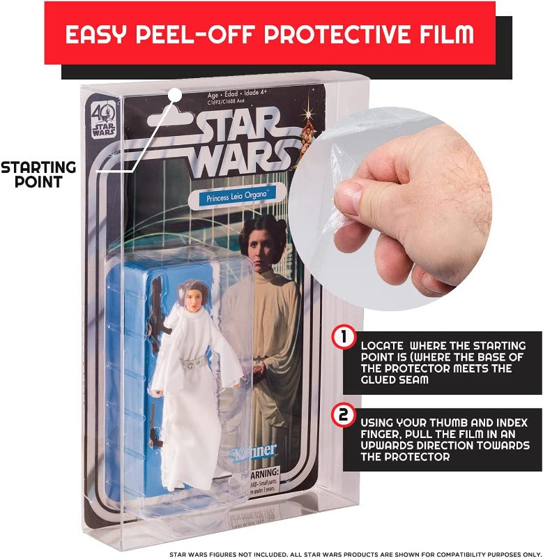 Star Wars 6 pouces - Pack Héritage 40e Anniversaire (Sous blister) - Protections EVORETRO PET - Lot de 12