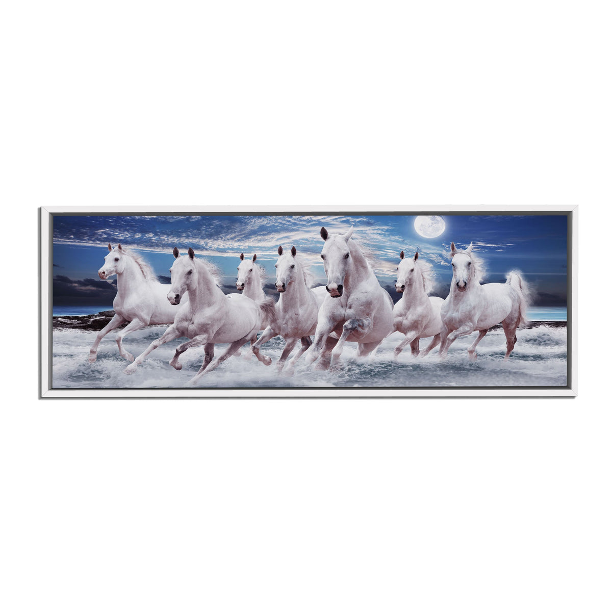 The 7 horses of good luck- Animal Print Canvas- Wall art