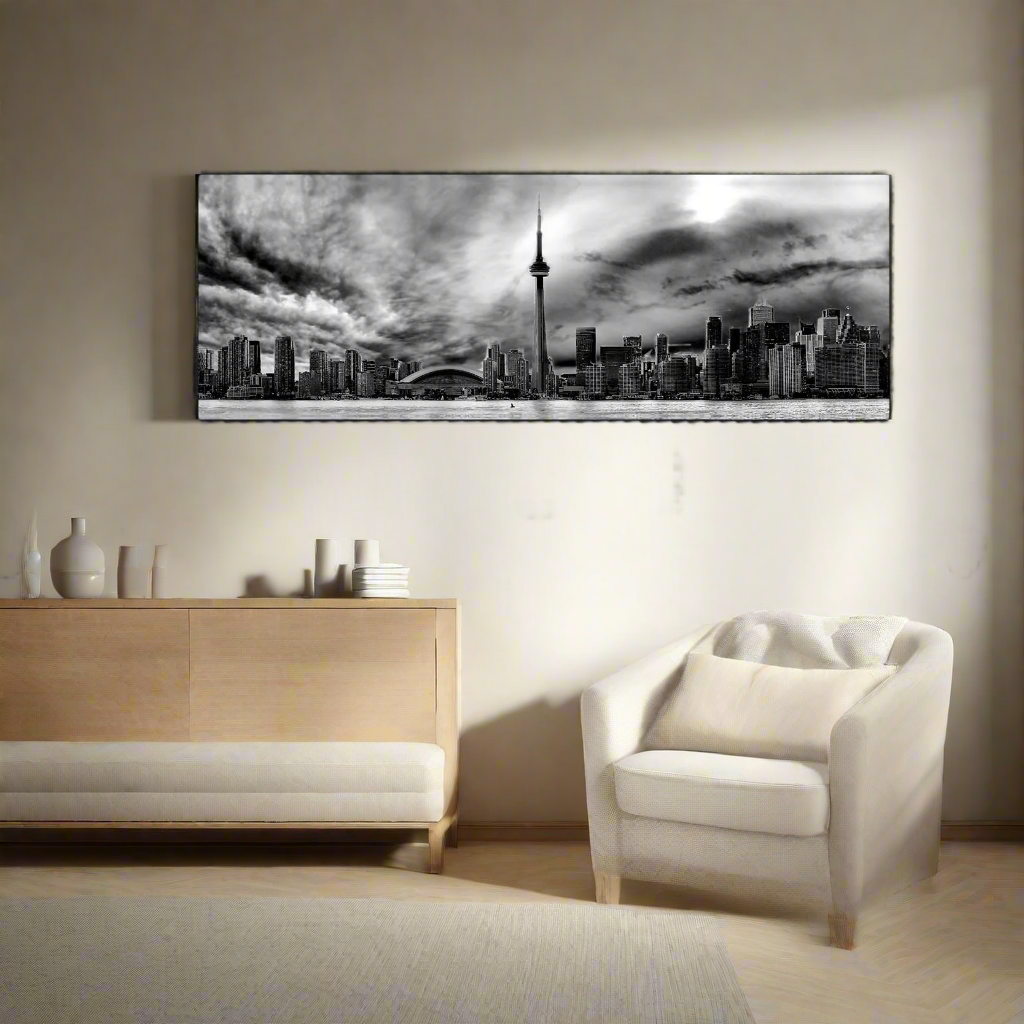 Toronto Ominous Clouds Skyline - Décoration murale sur toile