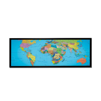 Décoration murale - Carte du monde sur toile 183 x 61 cm