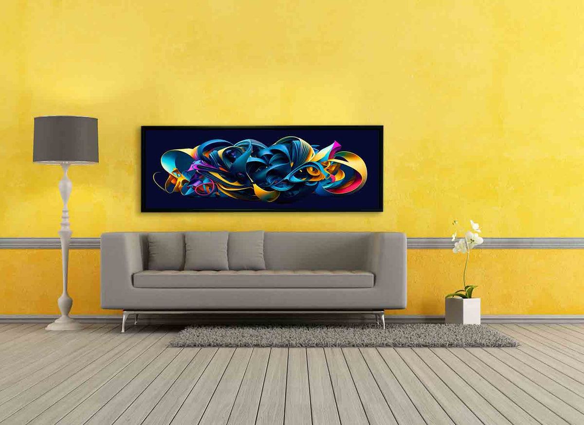 Grande décoration murale sur toile - La vie vibre dans un mélange de couleurs - Œuvre d'art abstraite