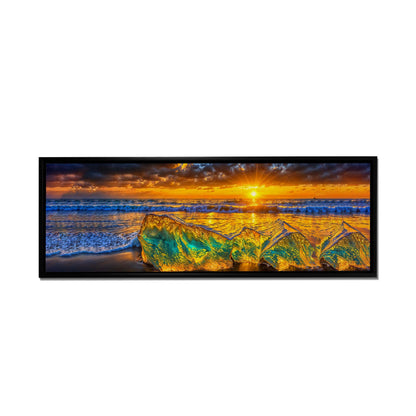 Tableau sur toile HDR Rochers de plage - Paysage urbain