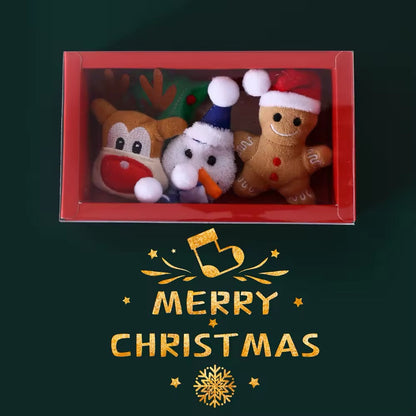 Holiday Plush Toy Gift Box for Dogs – Festive Dog Toy Set