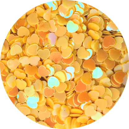 Yellow heart Glitter