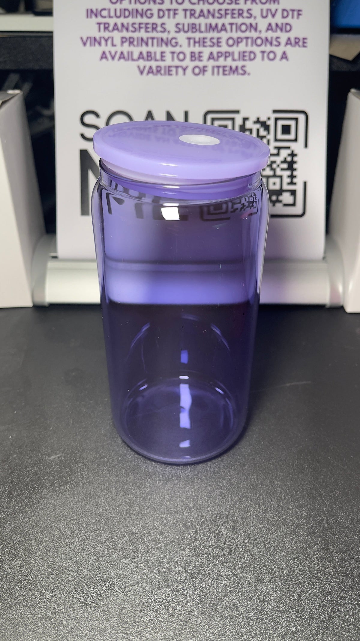 Verre transparent Libby Jelly 10oz - Personnalisable avec vinyle et UV DTF