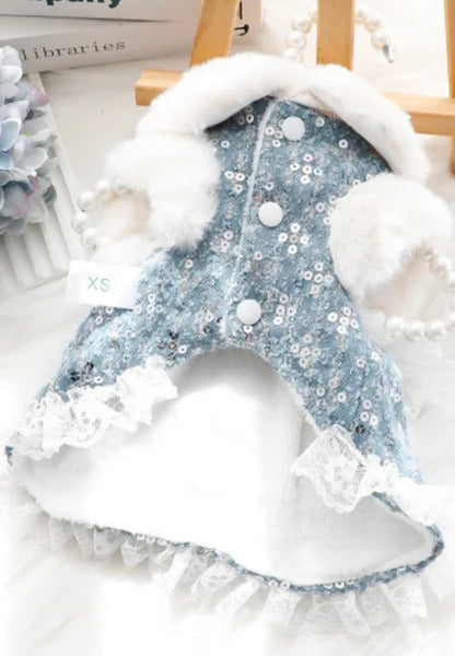 Robe de soirée à paillettes pour chien | Robe pour animal de compagnie