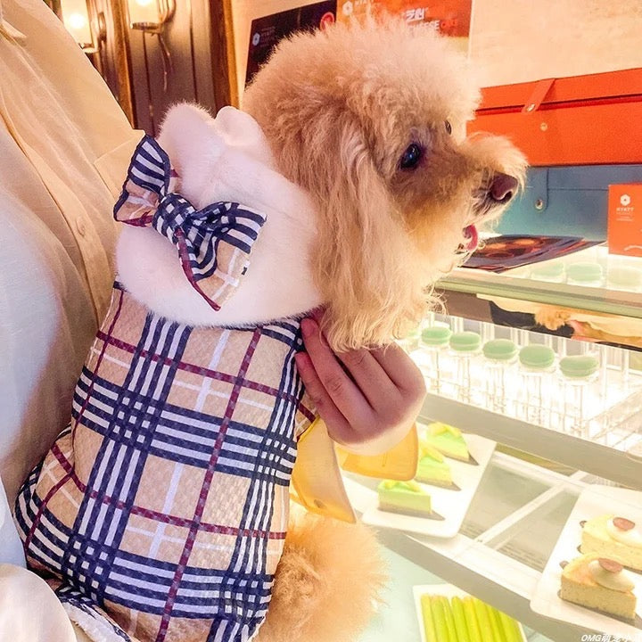 Trench-coat à carreaux pour chien Brrbrry | Vêtement d'extérieur classique pour chien