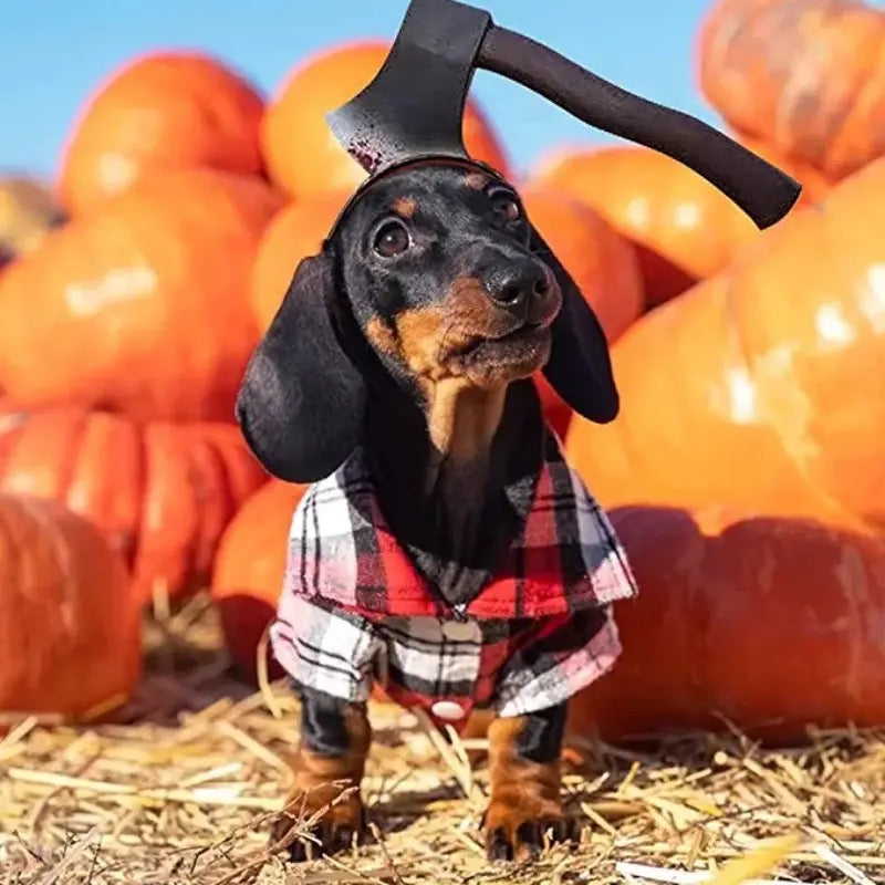 Costume d'Halloween Hache de chien | Accessoire de costume pour animaux de compagnie