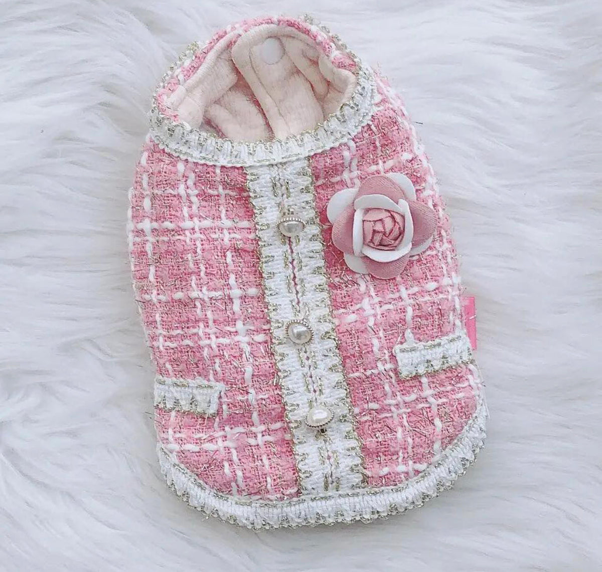 Robe pour chien Coco Chewnel en tweed | Tenue classique pour chien