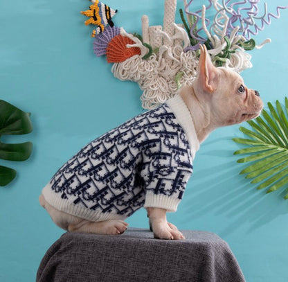 Pull classique en tricot pour chien Deorel | Haut pull-over