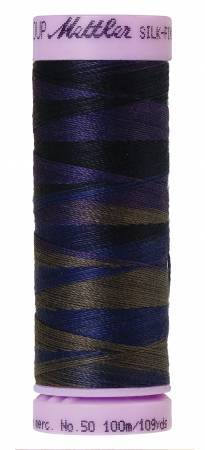 Fil de coton Mettler Silk-Finish 50 pièce varié, 100 m, Deep Night