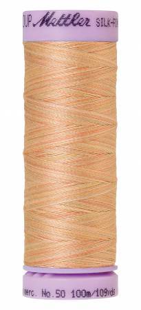 Fil de coton mercerisé Mettler Silk-Finish 50wt, panaché, 109 yd/100 m, Coral Sands