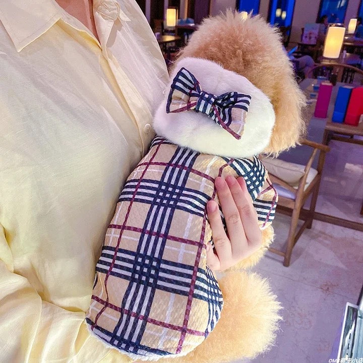 Trench-coat à carreaux pour chien Brrbrry | Vêtement d'extérieur classique pour chien