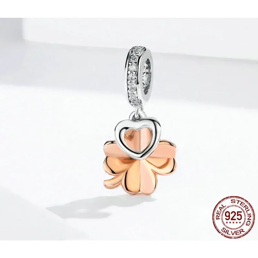 Breloque Trèfle Chanceux Gardon en Argent Sterling 925 - Scc1238