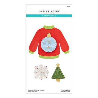 Matrices de découpe « Pull de Noël cousu » de la collection de Noël
