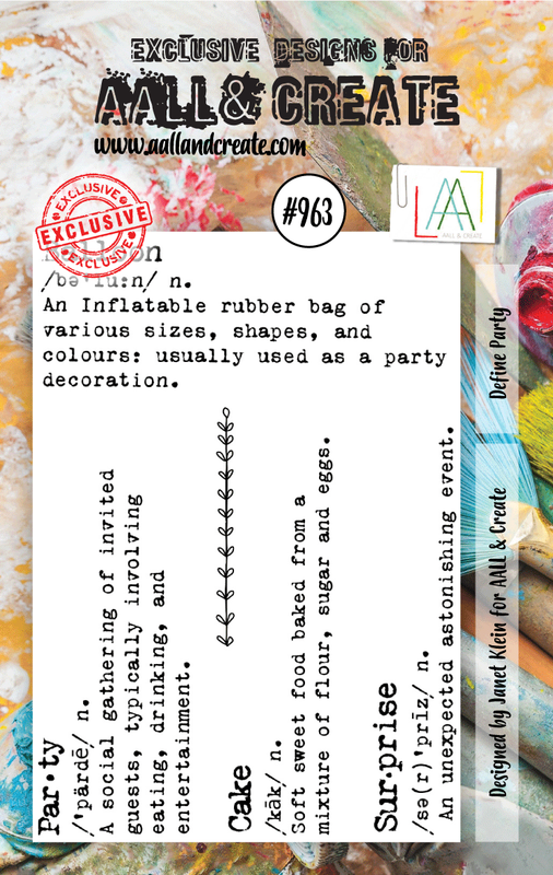 AALL and Create #963 - Planche de tampons A7 - Define Party
