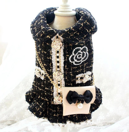 Dog Dress Set | Coco Chewnel Dog Dress with Purse