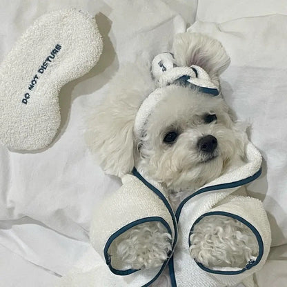 Dog Robe Set | Do Not Disturb Dog Robe with Toy
