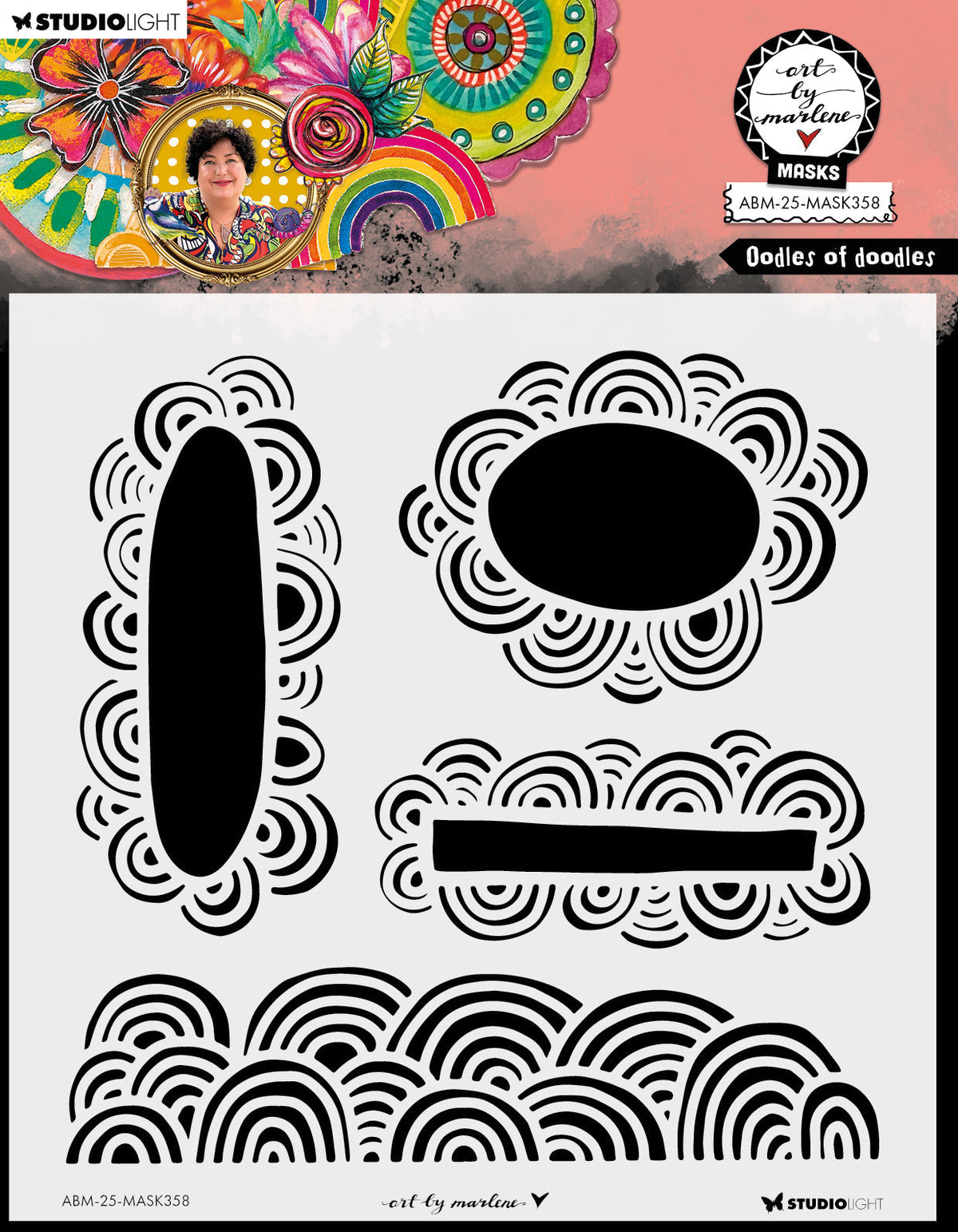 ABM Mask Doodles Of Doodles Art By Marlene 1 Piece
