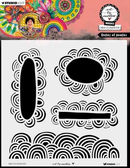 ABM Mask Doodles Of Doodles Art By Marlene 1 Piece