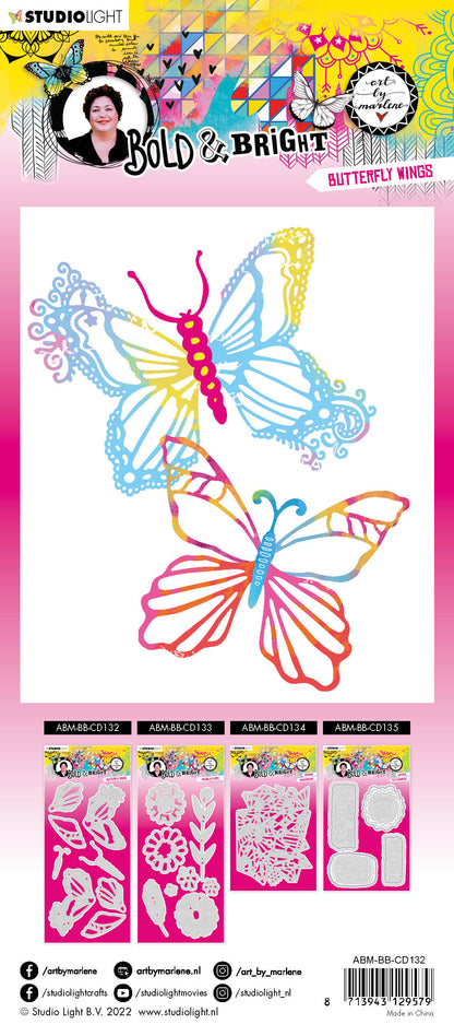ABM Matrice de coupe Ailes de papillon Audacieux et éclatant 110x210x1mm 1 PC nr.132