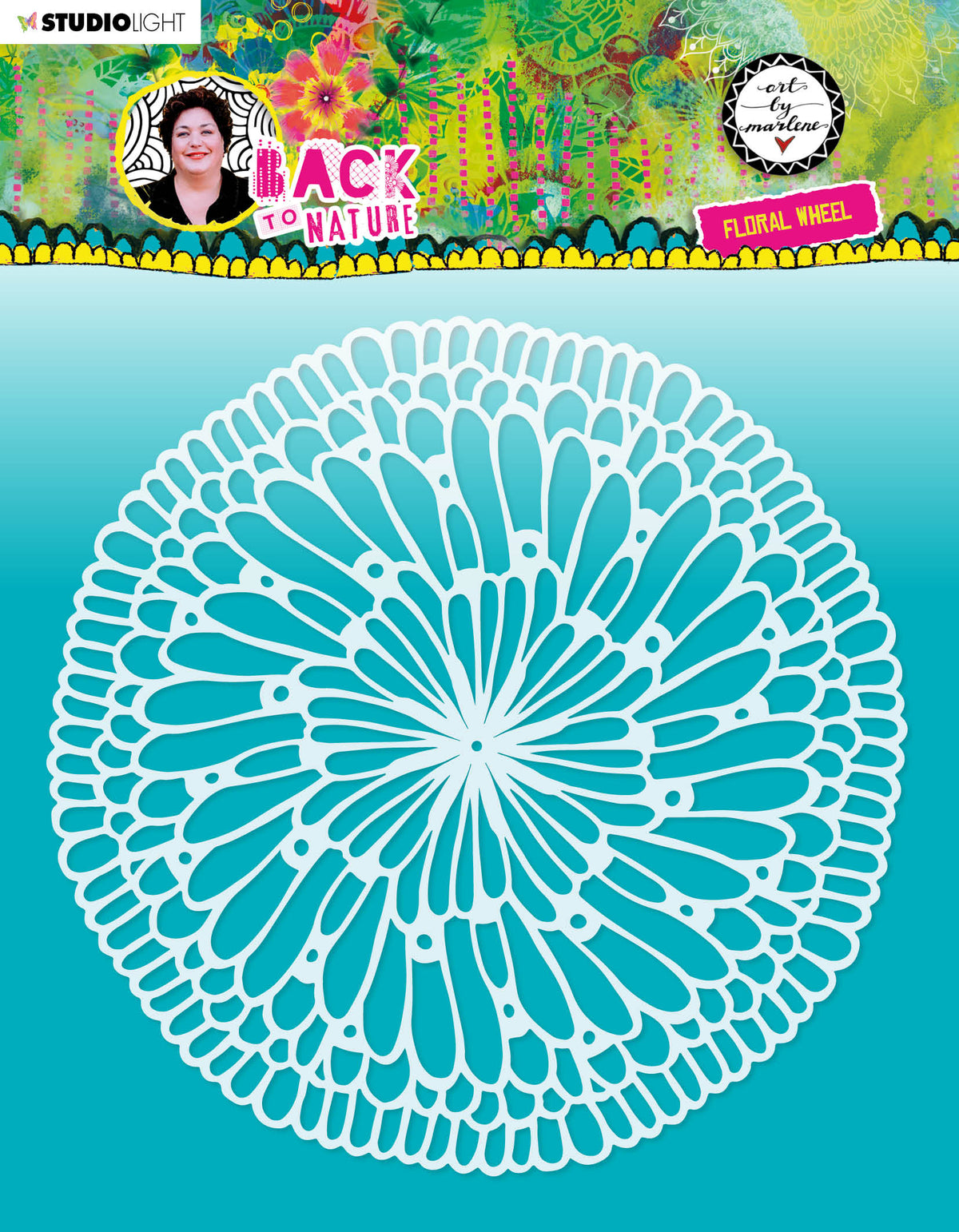 ABM Mask Floral Wheel Back To Nature 200x200x1mm 1 PC nr.83