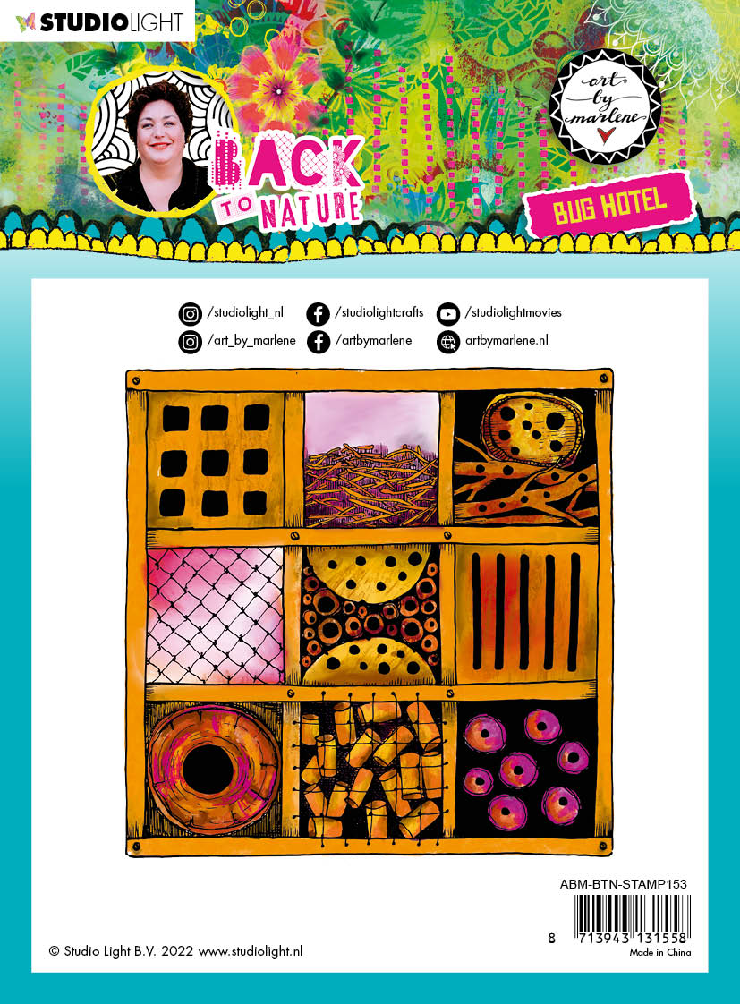ABM Tampon transparent Bug Hotel Retour à la nature 140x140x3mm 1 pièce n°153