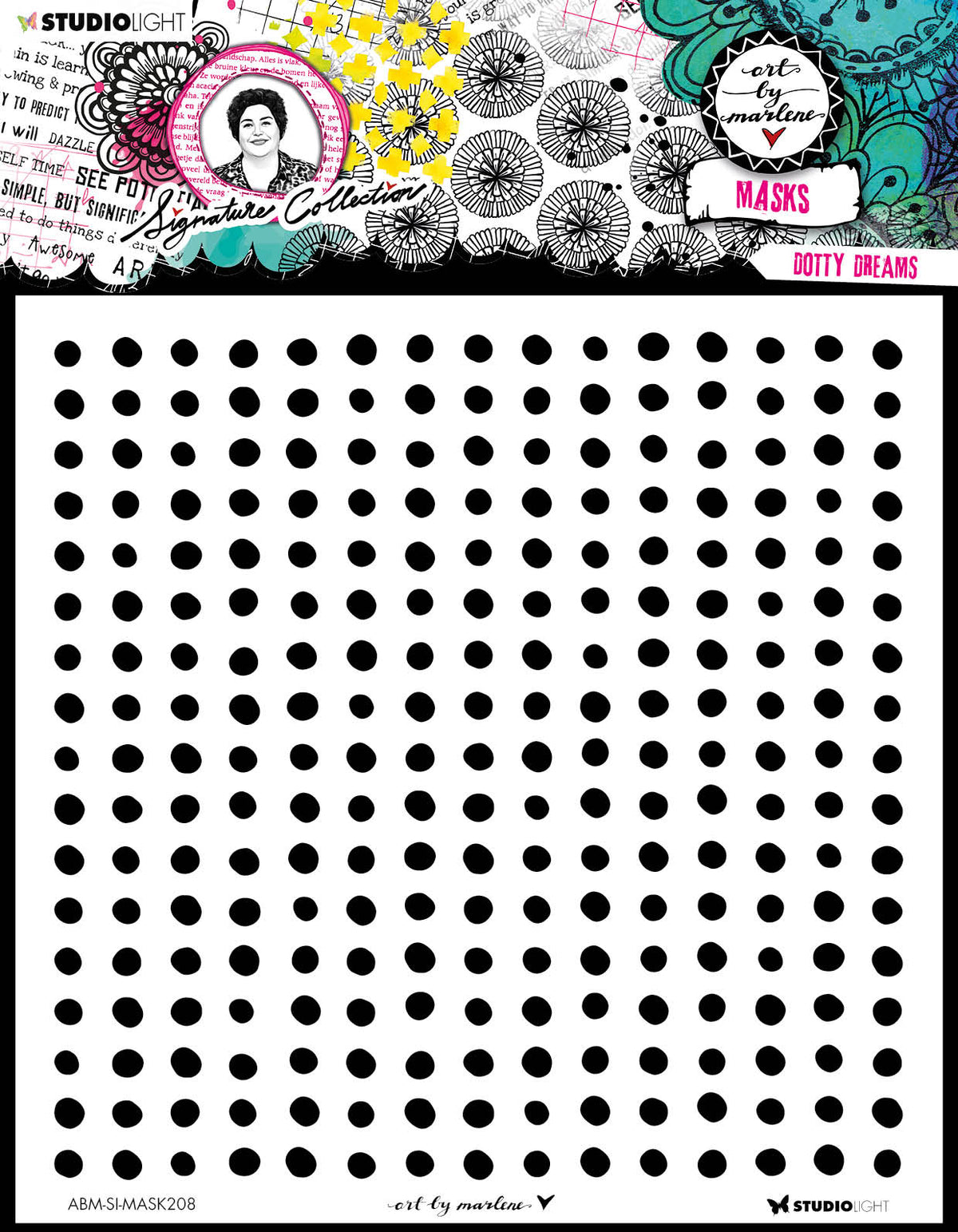 Masque ABM Dotty Dreams Collection Signature 203,2x203,2x1mm 1 PC n°208