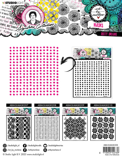 Masque ABM Dotty Dreams Collection Signature 203,2x203,2x1mm 1 PC n°208