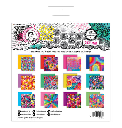 Lot de papiers de scrapbooking ABM Signature Collection 304,8x304,8x3mm 12 pièces n°30
