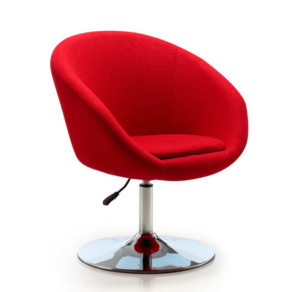 Chaise d'appoint/de bureau réglable Chandra pivotante en similicuir - Rouge