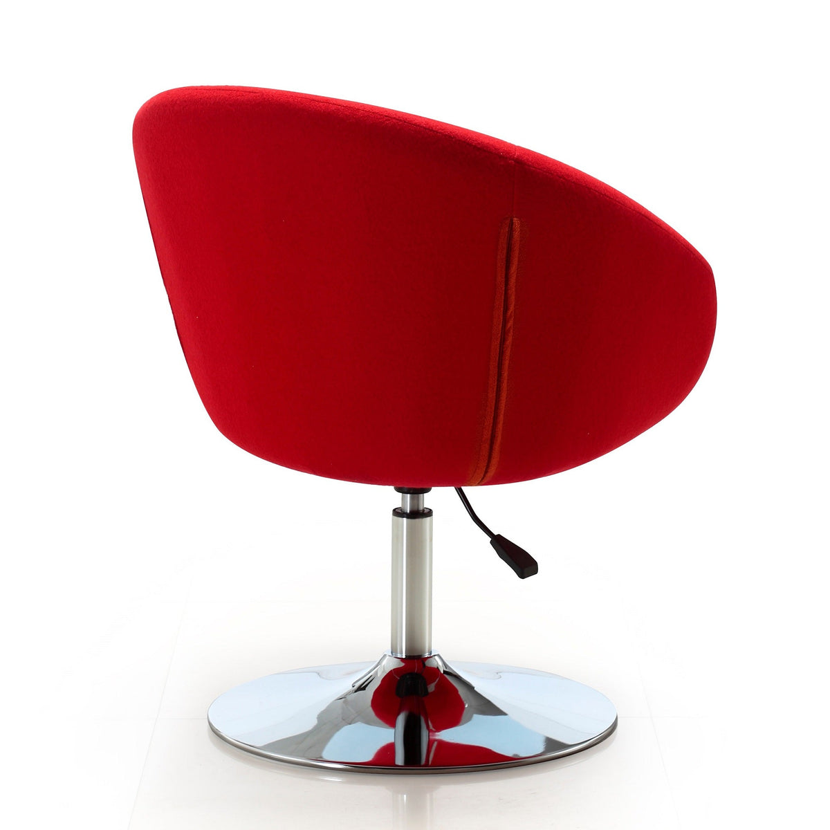 Chaise d'appoint/de bureau réglable Chandra pivotante en similicuir - Rouge