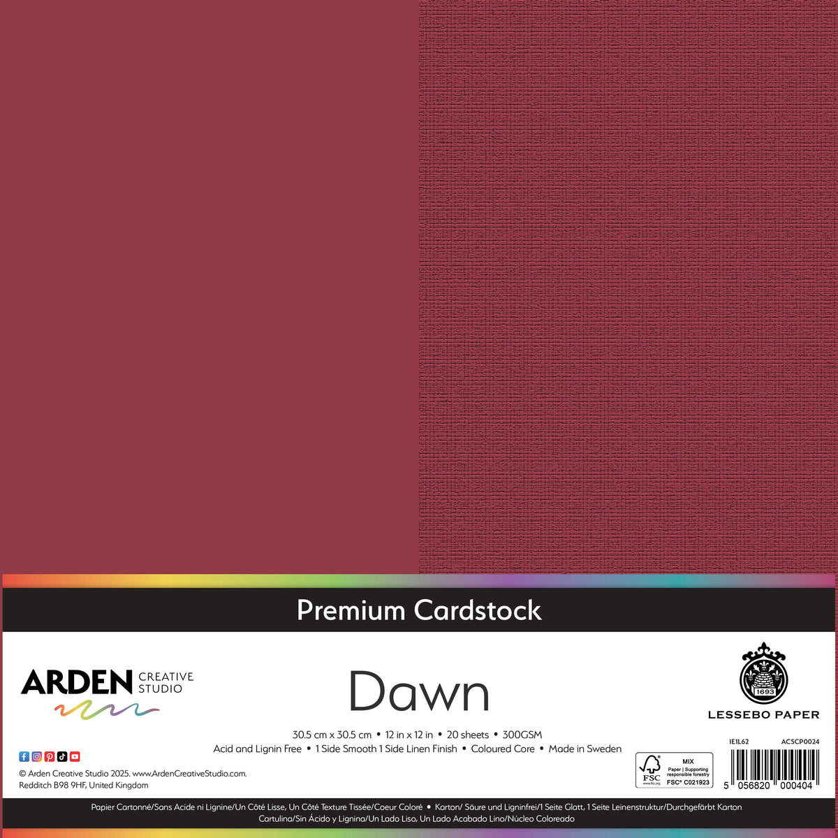 Arden Creative Studio Premium Cardstock 12in x 12in 300gsm 20 Pack