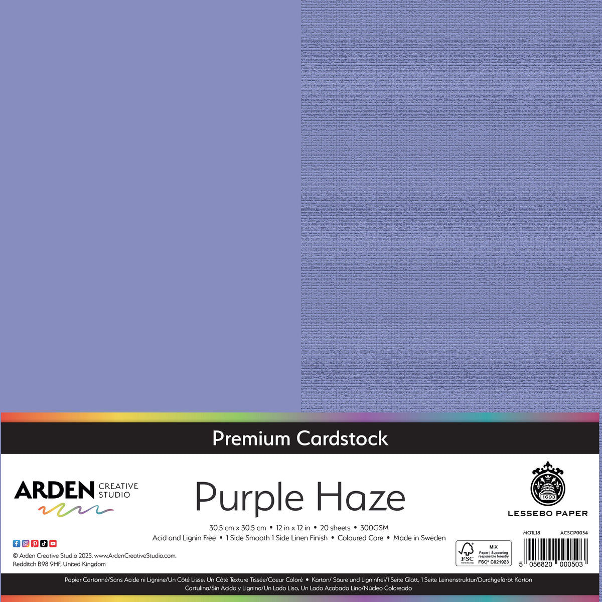 Arden Creative Studio Premium Cardstock 12in x 12in 300gsm 20 Pack