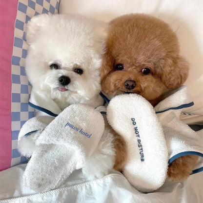 Dog Robe Set | Do Not Disturb Dog Robe with Toy