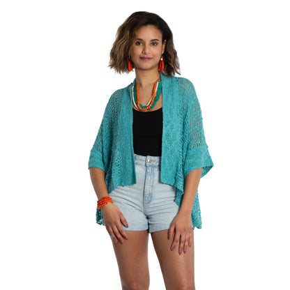 Cardigan à manches courtes - Bleu sarcelle
