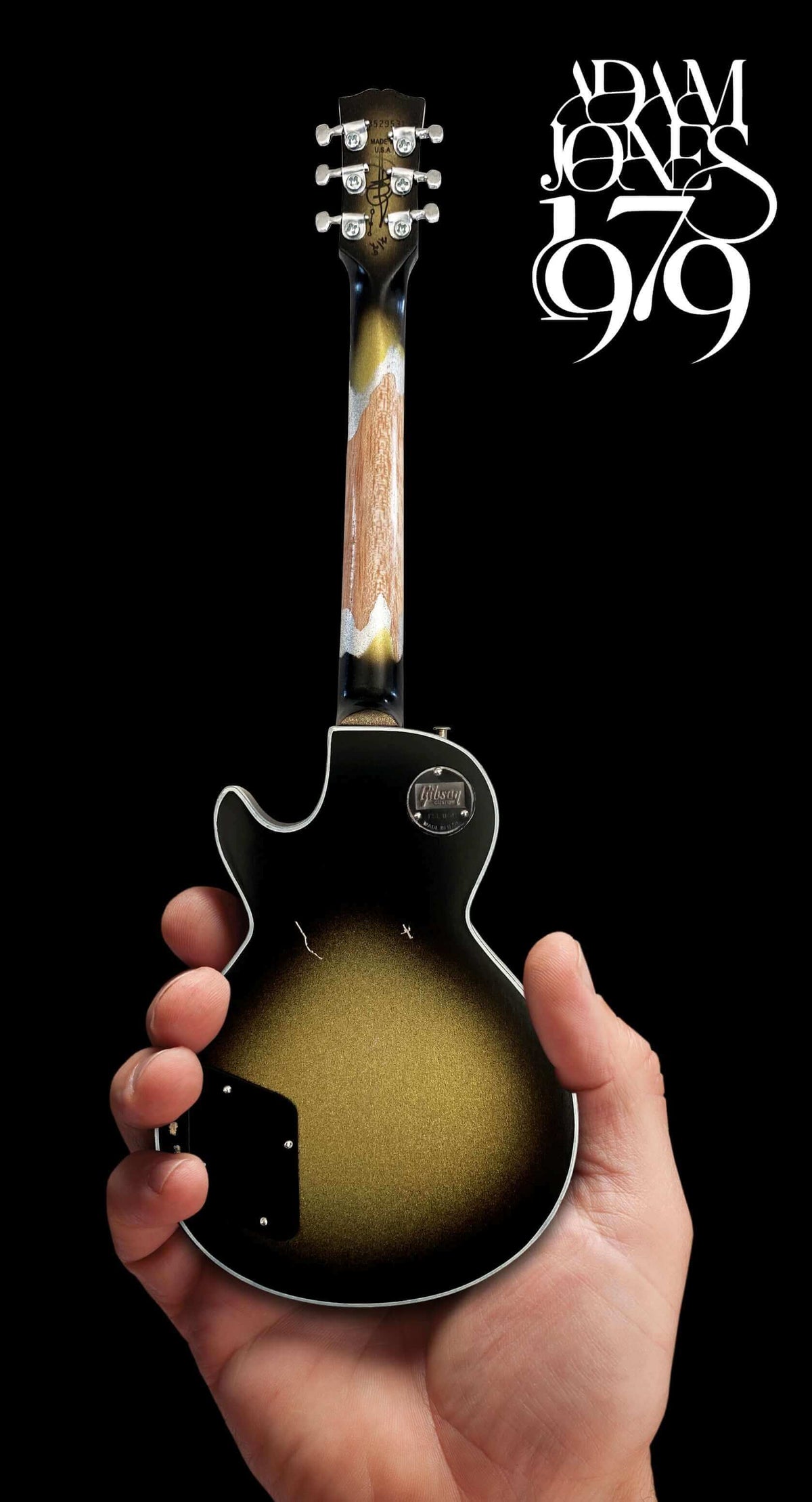 Guitare miniature Adam Jones Les Paul Custom Antique Silverburst