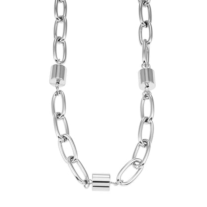 AKELLO SILVER (Or Blanc) : Chaîne de force argentée