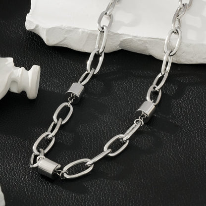 AKELLO SILVER (Or Blanc) : Chaîne de force argentée